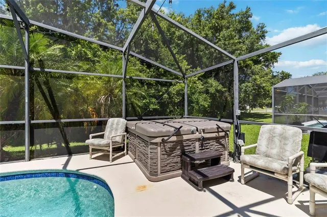 a view of outdoor space with seating