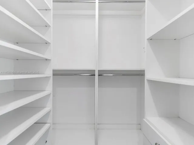 a close view of closet