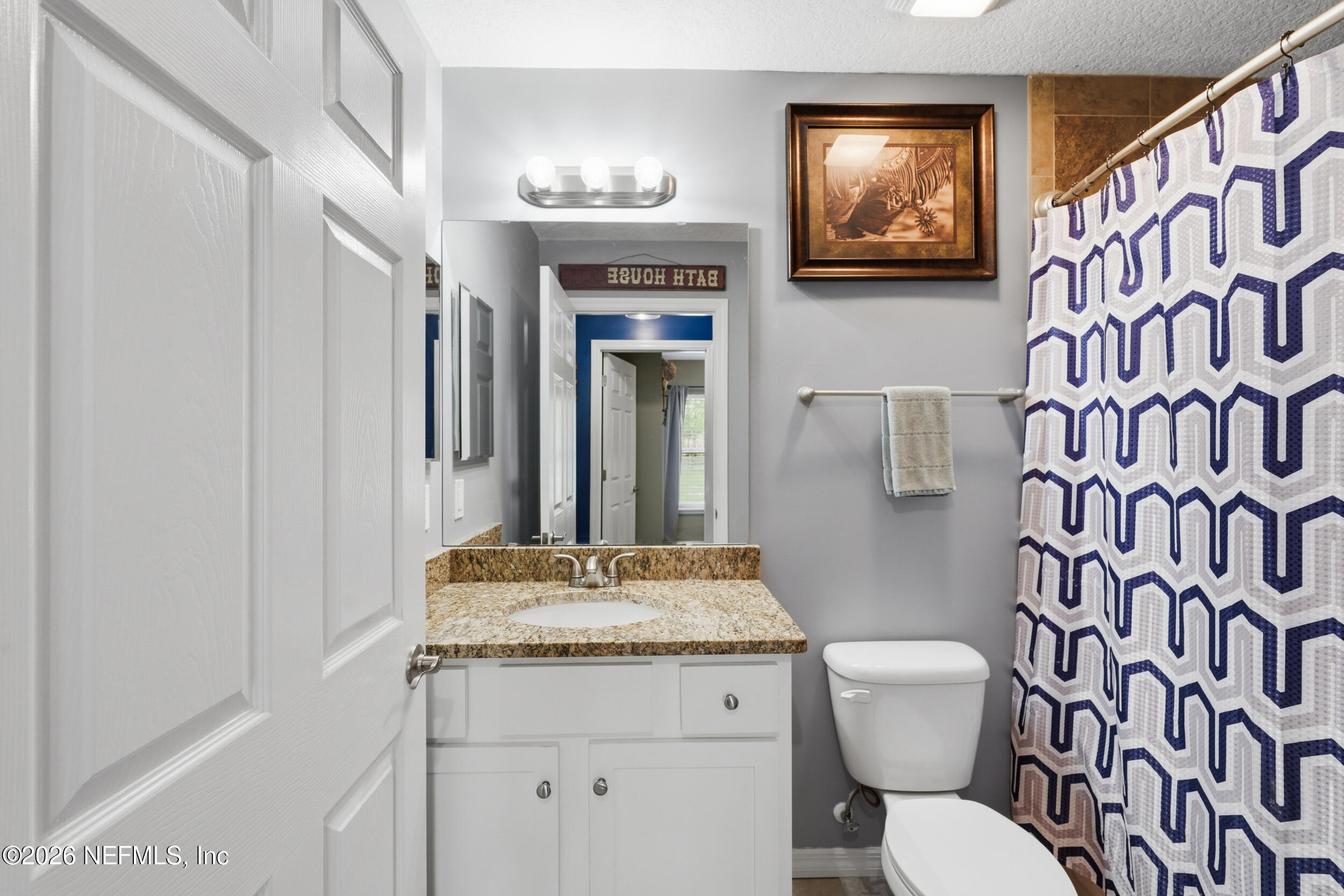 2471 Iris Street Middleburg, FL 32068 - Photo 28 of 40 a bathroom with a toilet a sink and a mirror