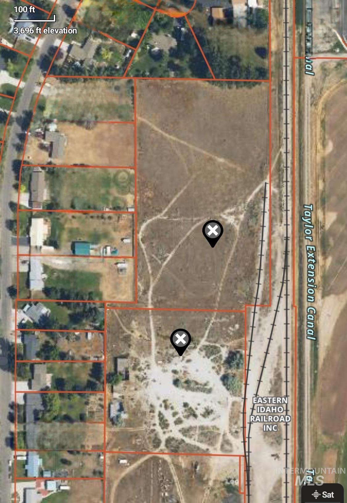 Tbd Tbd Sunnyside East Road Ammon, ID 83406 - Photo 1 of 6 Aerial view of property's location featuring property parcel outlined