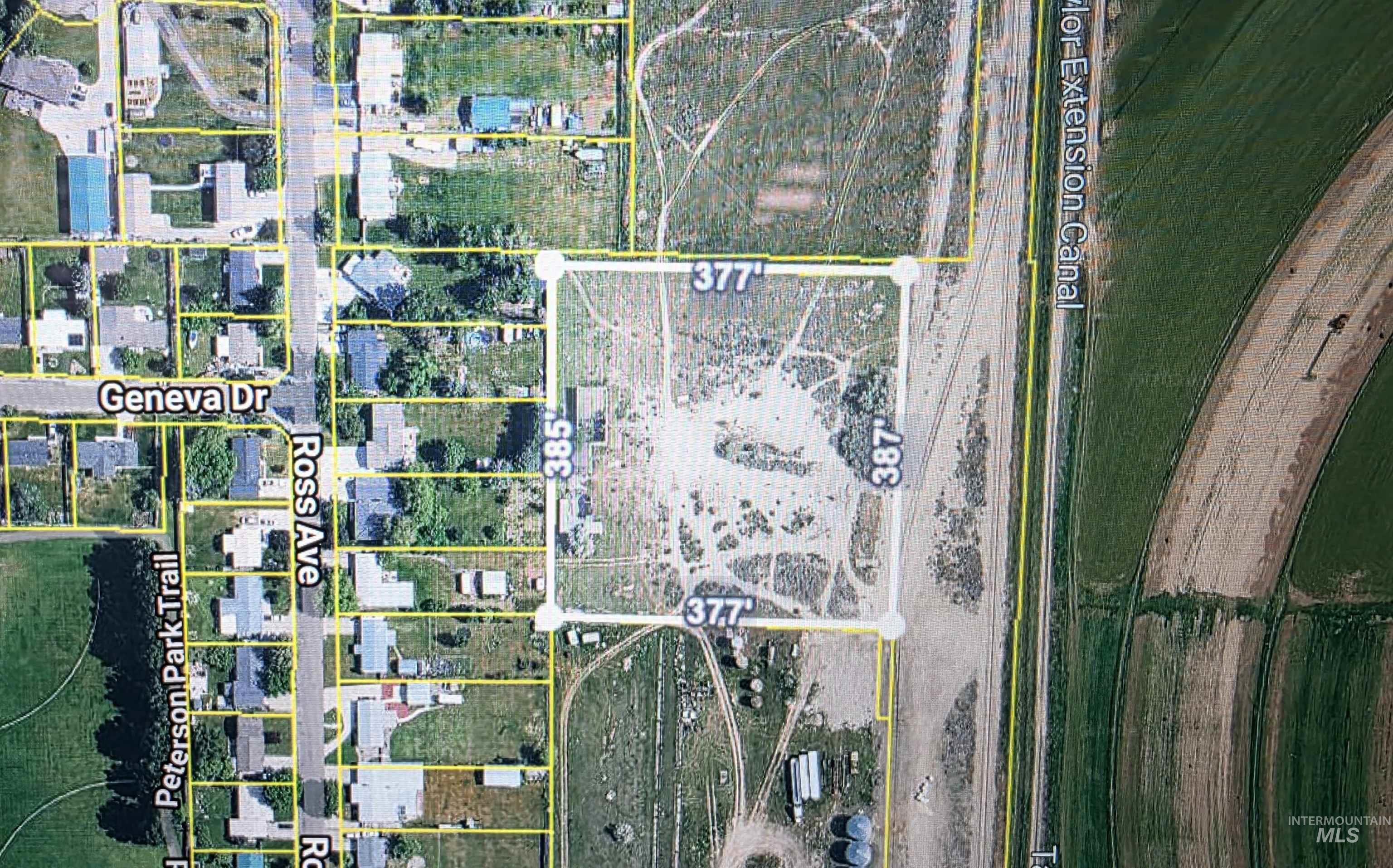 Tbd Tbd Sunnyside East Road Ammon, ID 83406 - Photo 3 of 6 Aerial overview of property's location featuring property parcel outlined