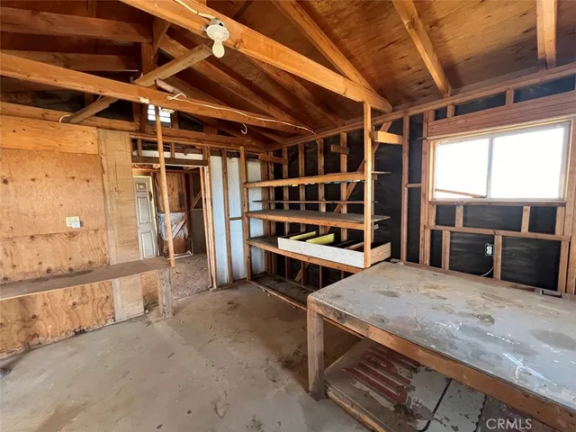 a view of a storage room