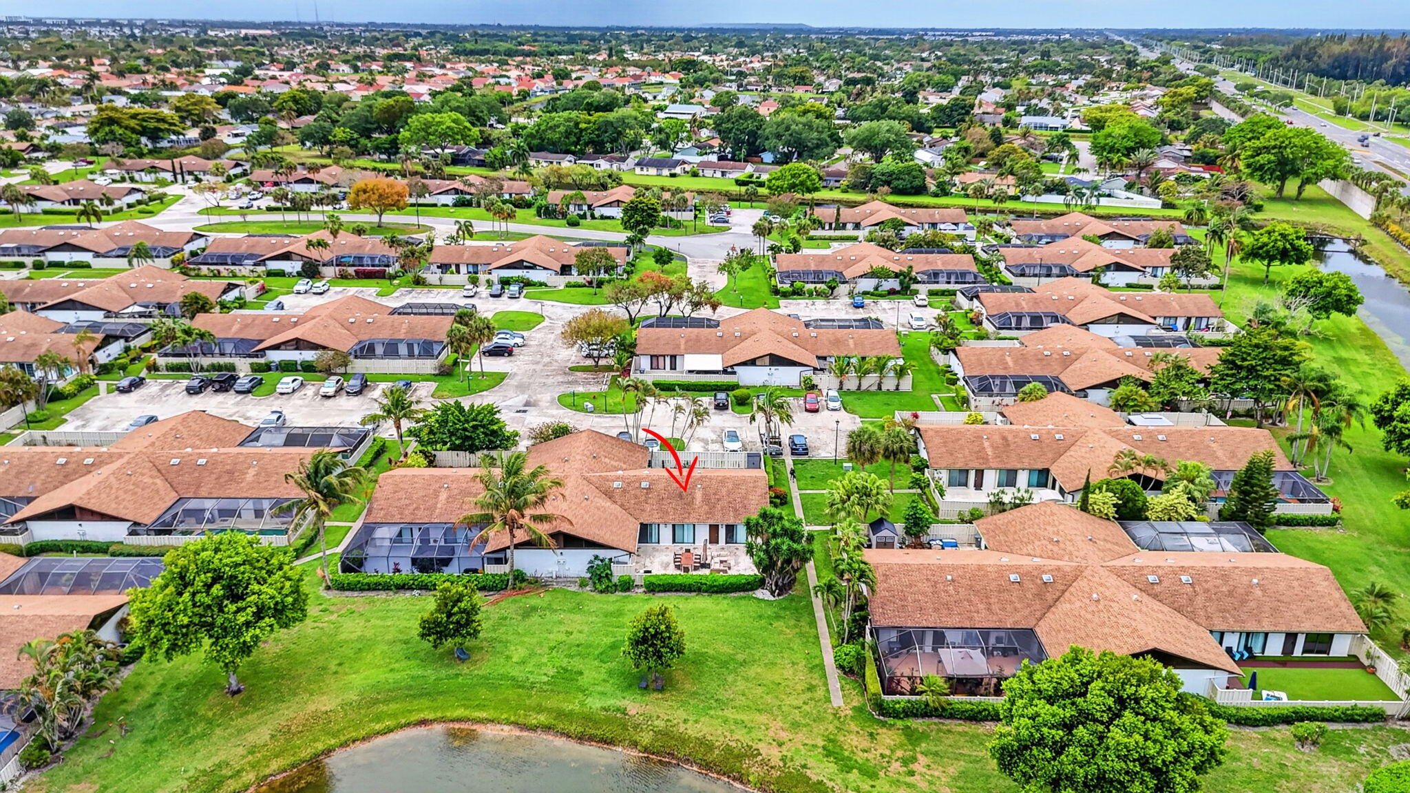 9903 Boca Gardens Trail Boca Raton, FL 33496 - Photo 33 of 37 an aerial view of residential houses with outdoor space and street view