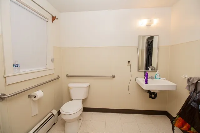 a bathroom with a sink and a toilet