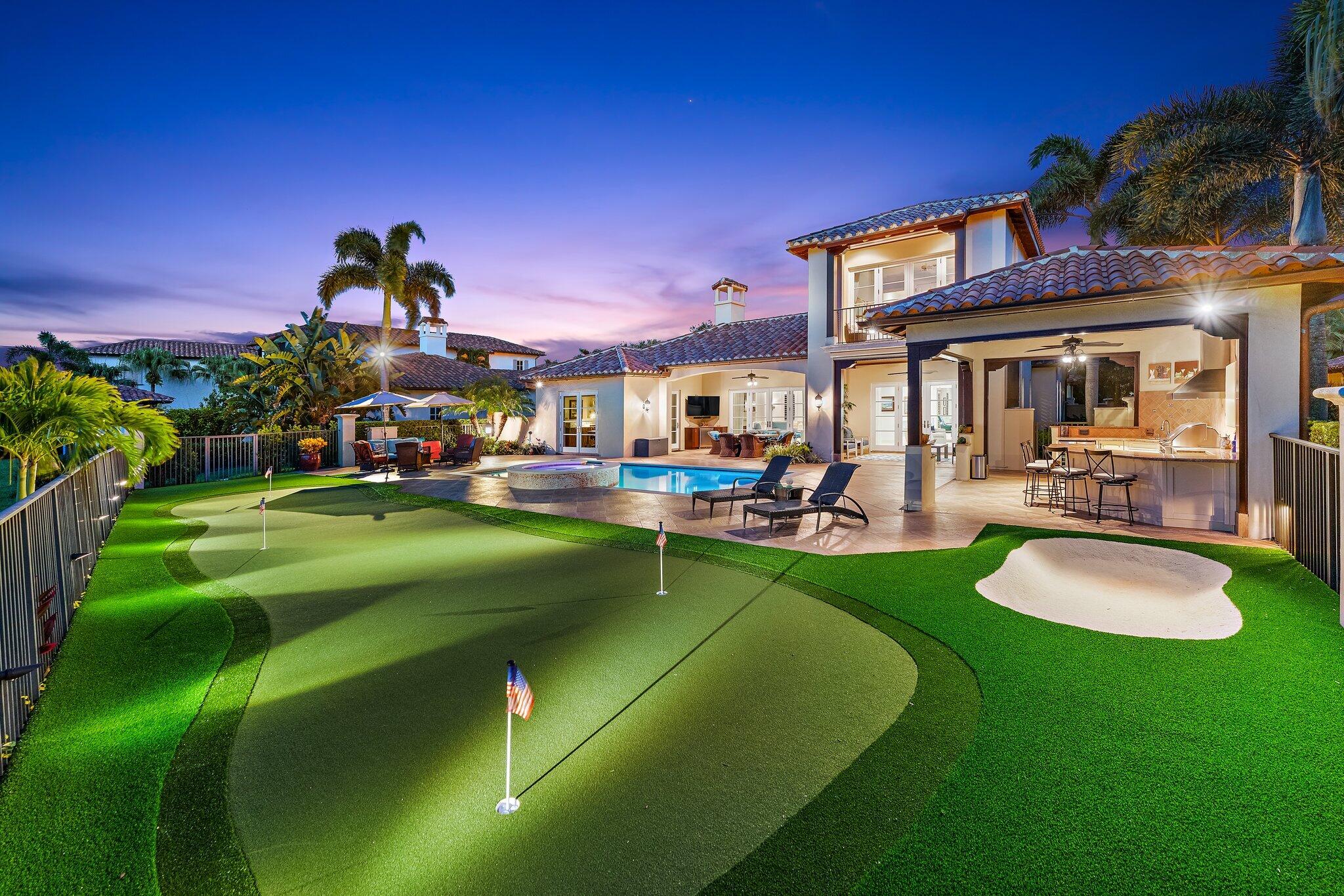 438 Red Hawk Drive Jupiter, FL 33477 - Photo 6 of 116 Putting Green and Back Yard