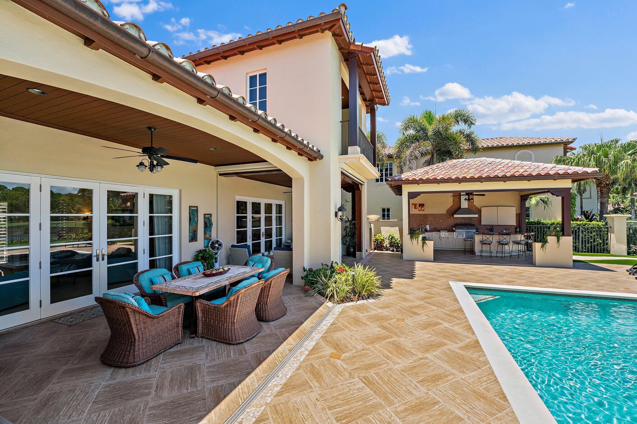 438 Red Hawk Drive Jupiter, FL 33477 - Photo 100 of 116 a view of a house with sitting area and garden