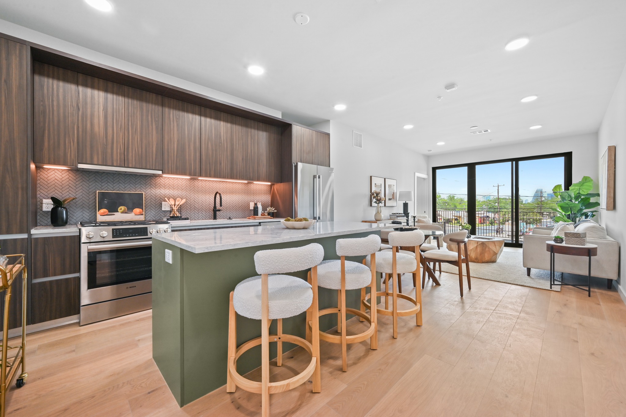 Open-concept living area