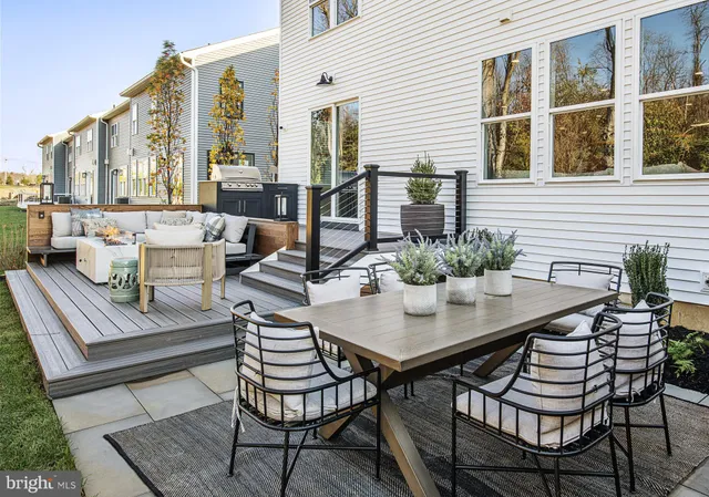 a view of a outdoor seating area with furniture