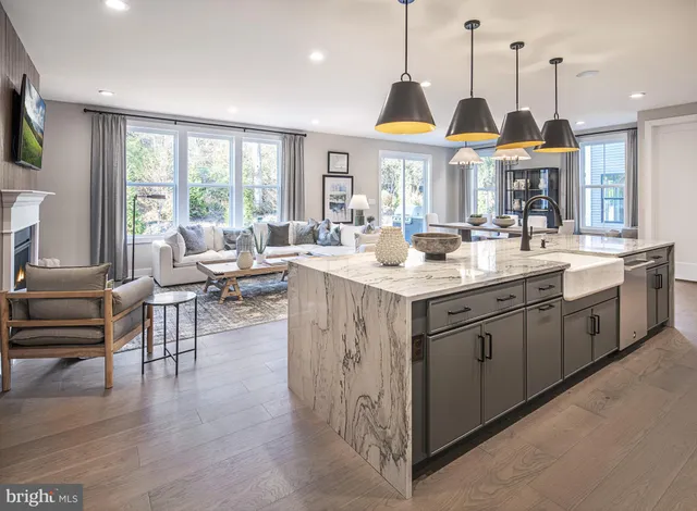 a kitchen with counter top space and a sink