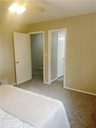a view of a room with closet
