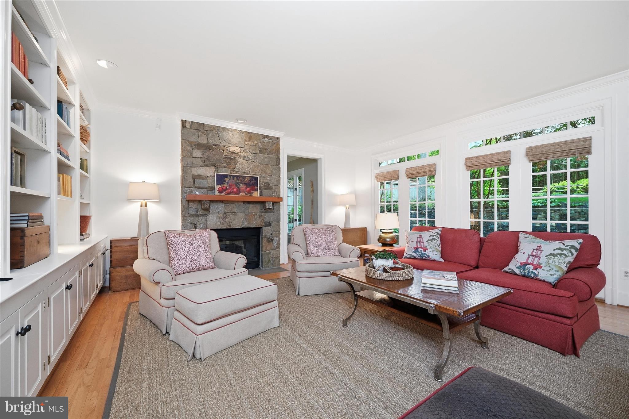 3824 Military Road Arlington, VA 22207 - Photo 14 of 54 a living room with fireplace furniture and a large window