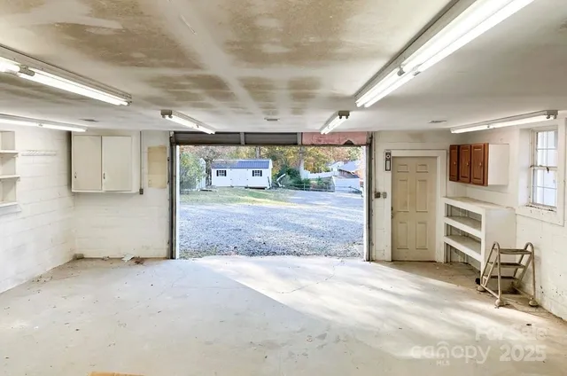a view of a hallway with entryway