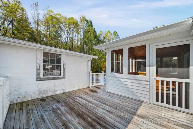 a view of a house with a deck
