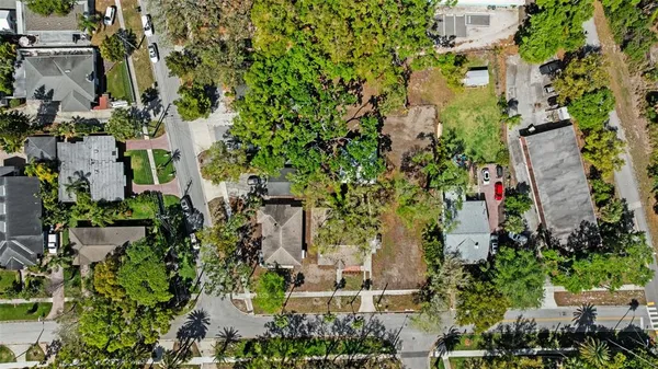 an aerial view of multiple house
