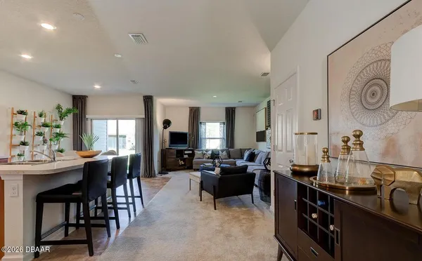 a kitchen with lots of counter top space