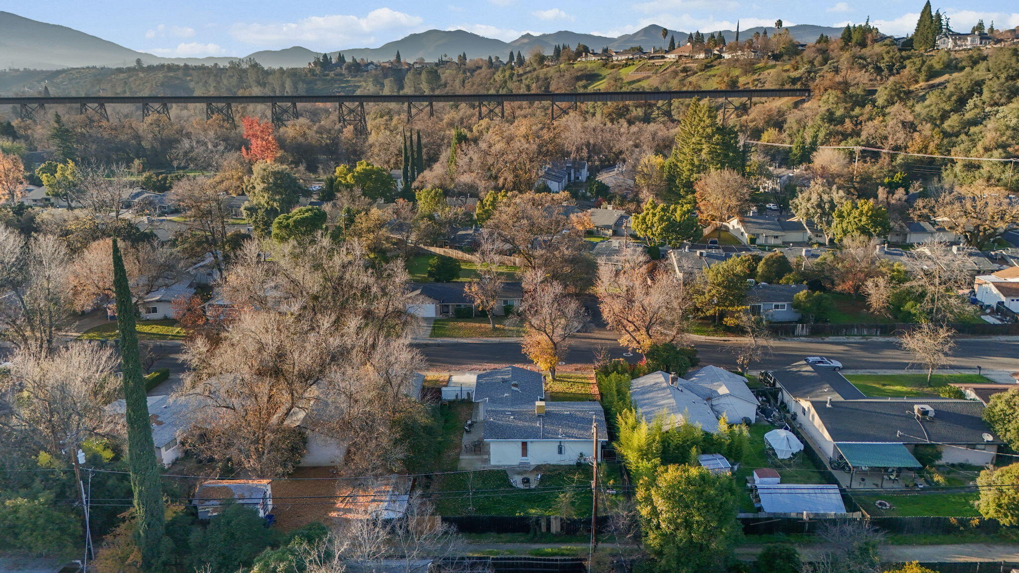 755 Christine Avenue Redding, CA 96003 - Photo 15 of 58 an aerial view of house with outdoor space and lake view