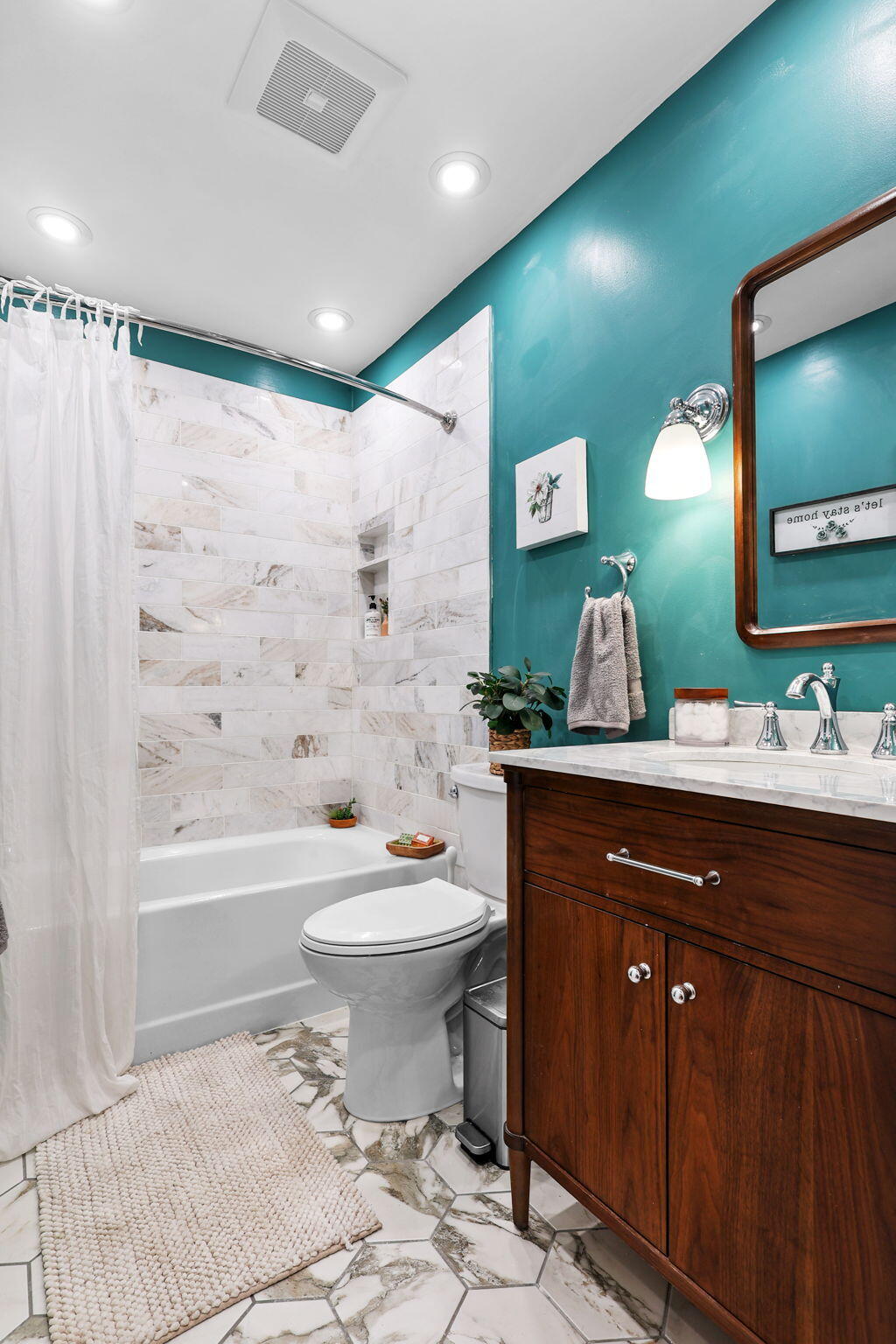 755 Christine Avenue Redding, CA 96003 - Photo 38 of 58 a bathroom with a double vanity sink mirror and toilet