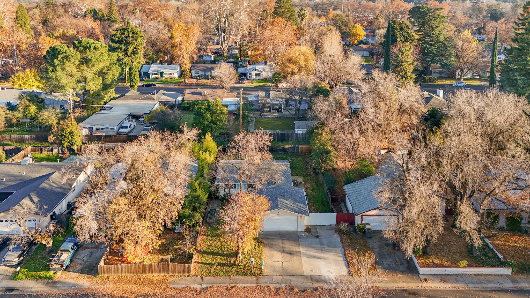 755 Christine Avenue Redding, CA 96003 - Photo 55 of 58 an aerial view of residential houses with outdoor space
