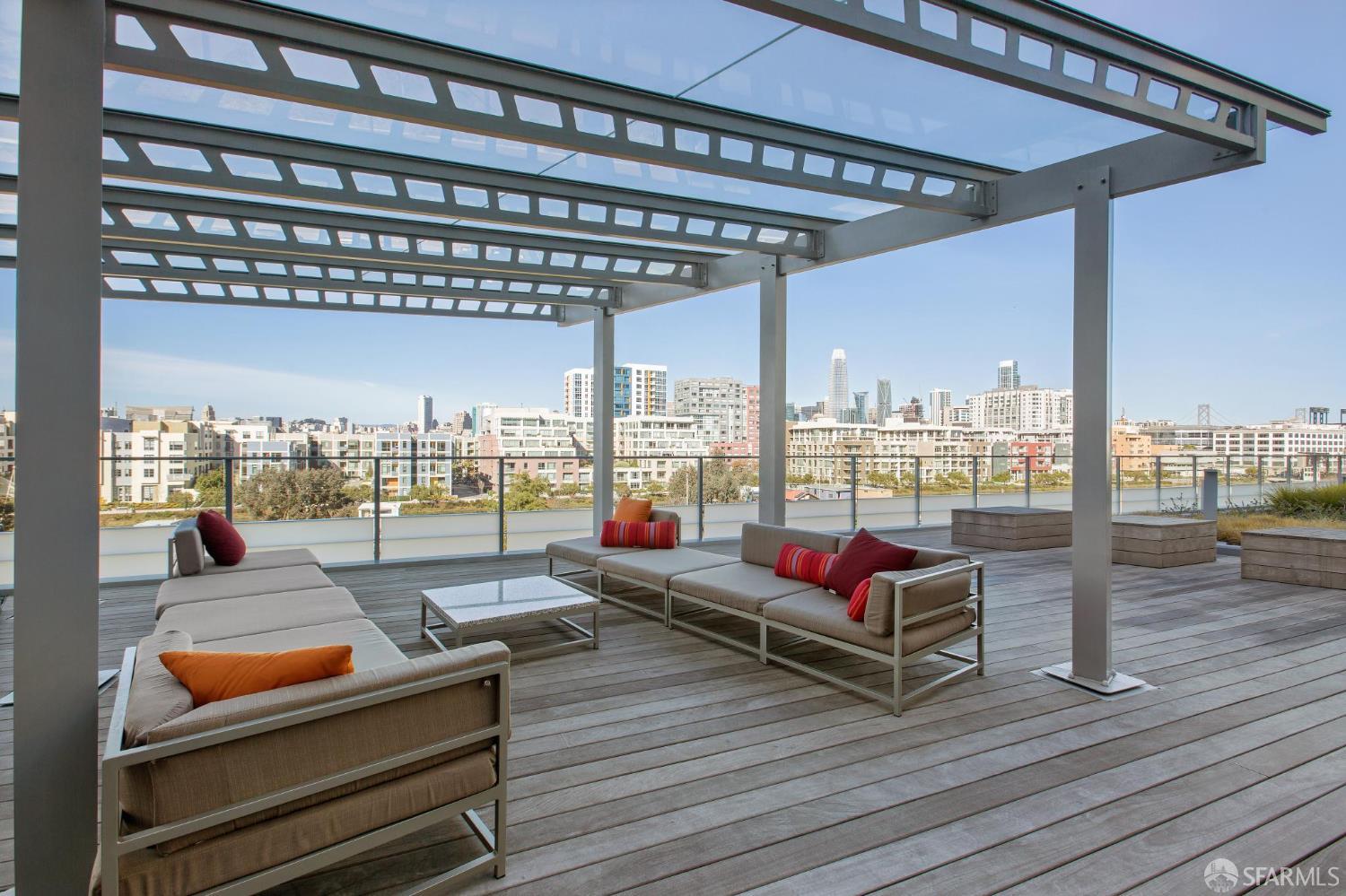 738 Long Bridge Street, Unit 506 San Francisco, CA 94158 - Photo 21 of 23 a roof deck with couch and chairs
