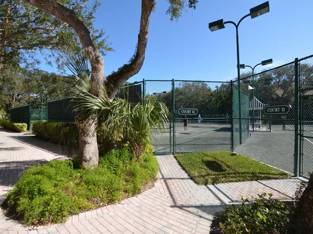 a view of a pathway of a building