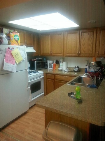 2125 North Ginger Creek Drive, Unit 2125 Palatine, IL 60074 - Photo 2 of 10 a kitchen with a sink a stove and cabinets