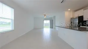 a view of a livingroom and a fireplace
