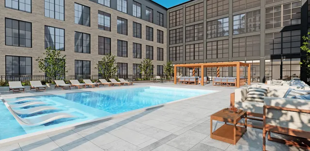 a building view with outdoor space