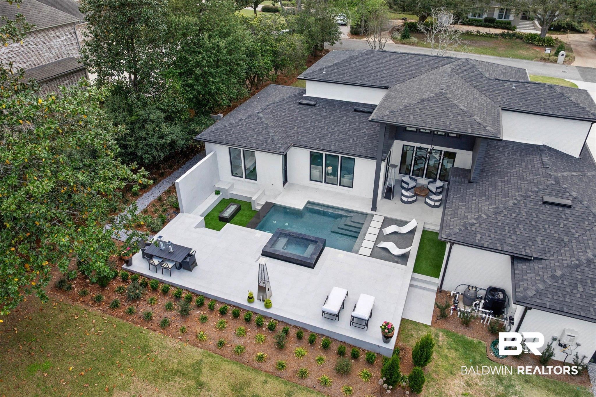 69 Jordan Lane Mobile, AL 36608 - Photo 40 of 57 Aerial view of property and surrounding area featuring a pool