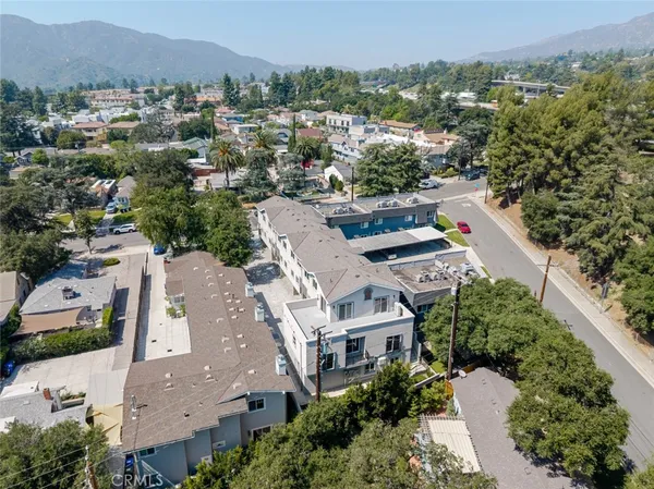 an aerial view of multiple house