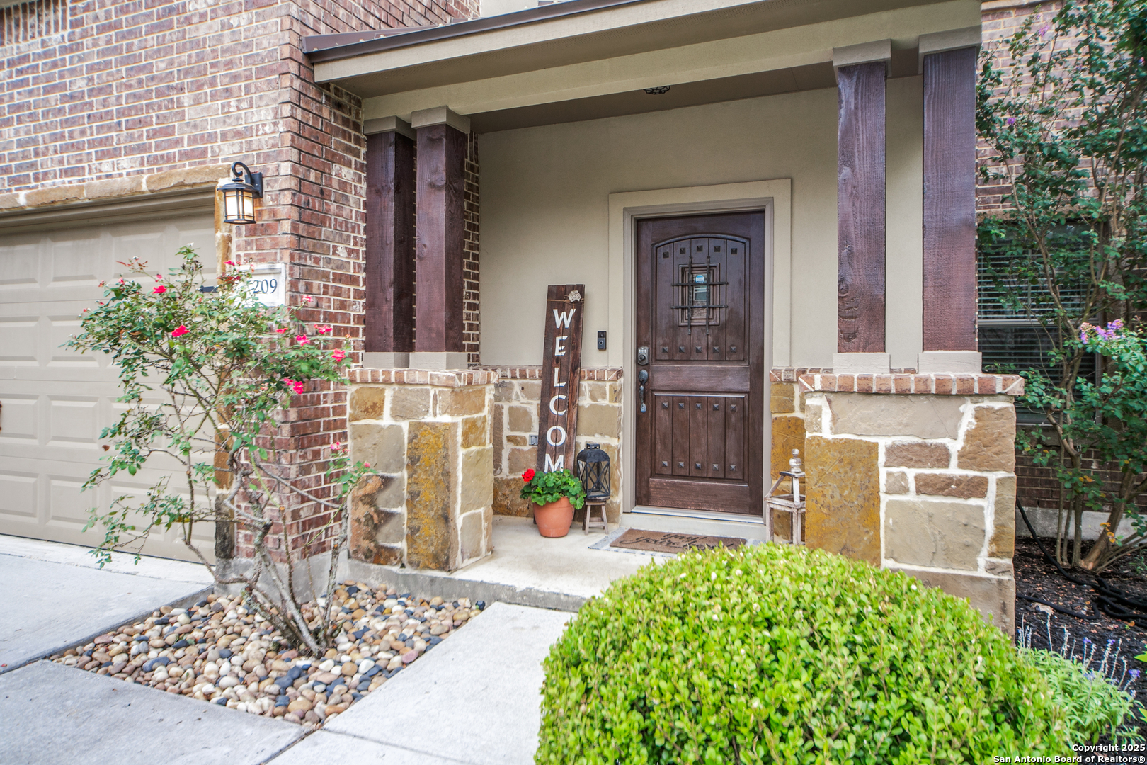 a front view of a house with a porch