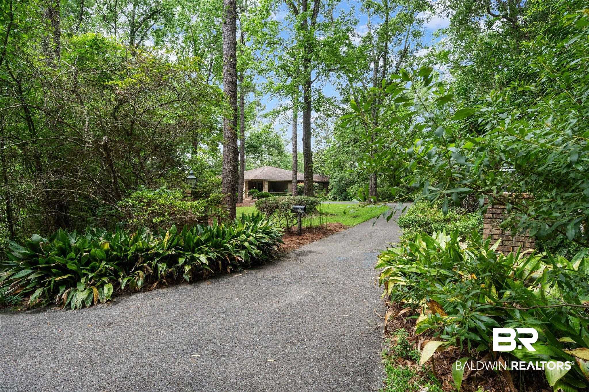 3500 Venetia Road Mobile, AL 36605 - Photo 51 of 56 Asphalt driveway framed by mature trees and lush landscaping