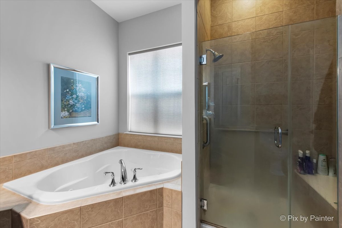 3879 Seigle Drive Elgin, IL 60124 - Photo 17 of 44 a bathroom with a tub and shower