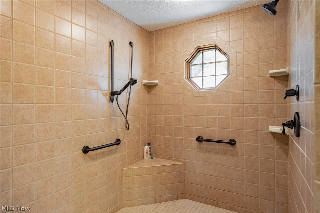 3908 River Road Vienna, WV 26105 - Photo 23 of 48 Huge Walk-in shower offers 3 shower heads and built-in seating