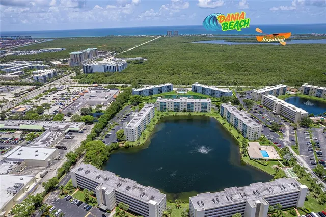 a view of a city with an ocean view