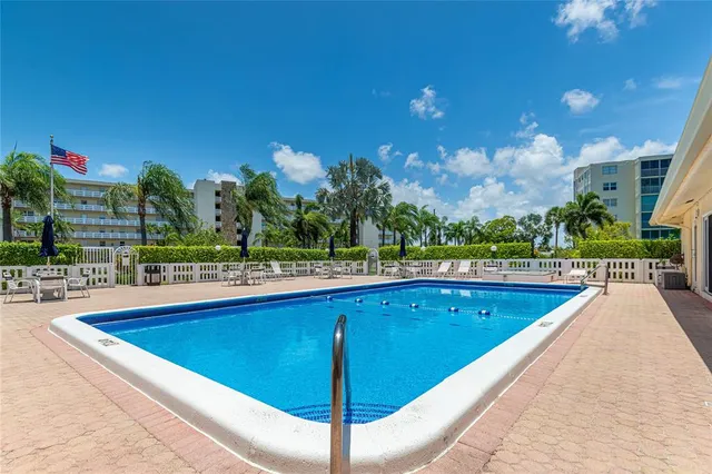 a view of a garden with palm trees
