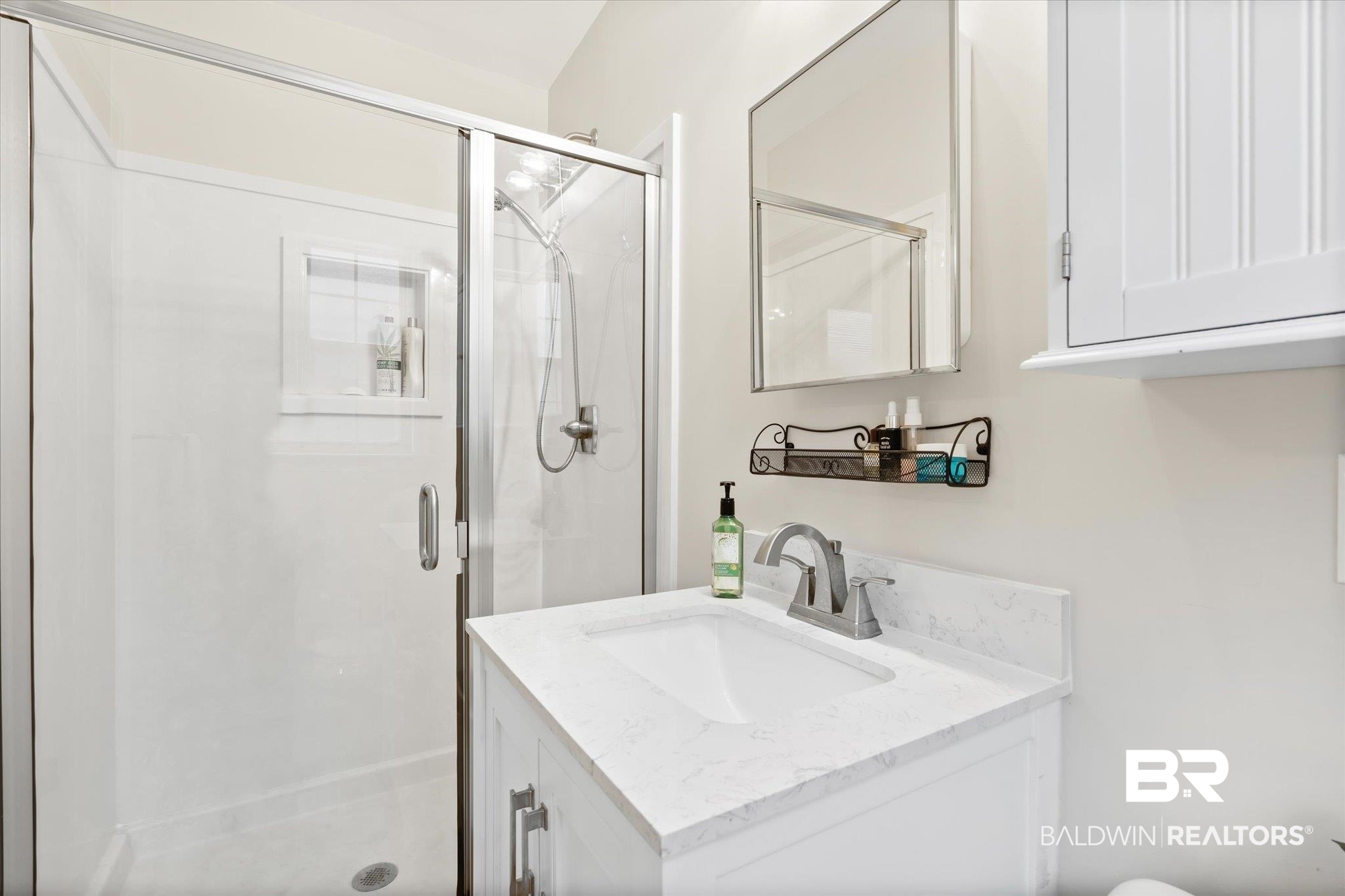162 Bit And Spur Terrace Mobile, AL 36608 - Photo 14 of 29 Bathroom with vanity and walk in shower