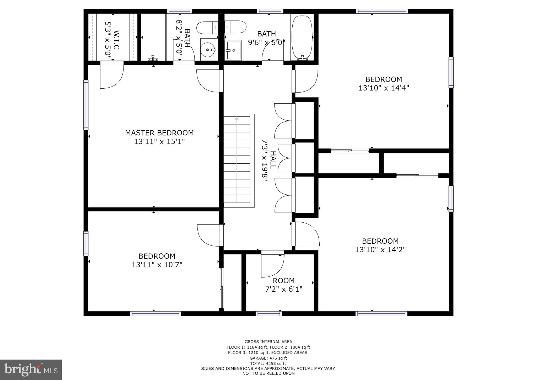 2402 Brickton Road Wilmington, DE 19803 - Photo 17 of 25 Upper level floor plan
