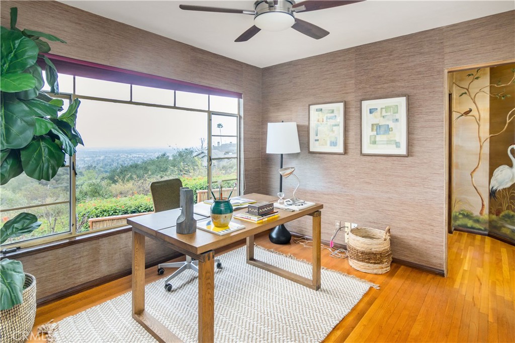 751 Ridgeside Drive Monrovia, CA 91016 - Photo 29 of 65 a view of a workspace with furniture and a window