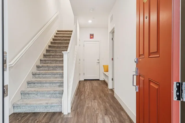 a view of an entryway with staircase