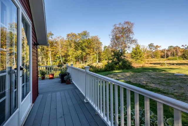 a view of a balcony with outdoor space