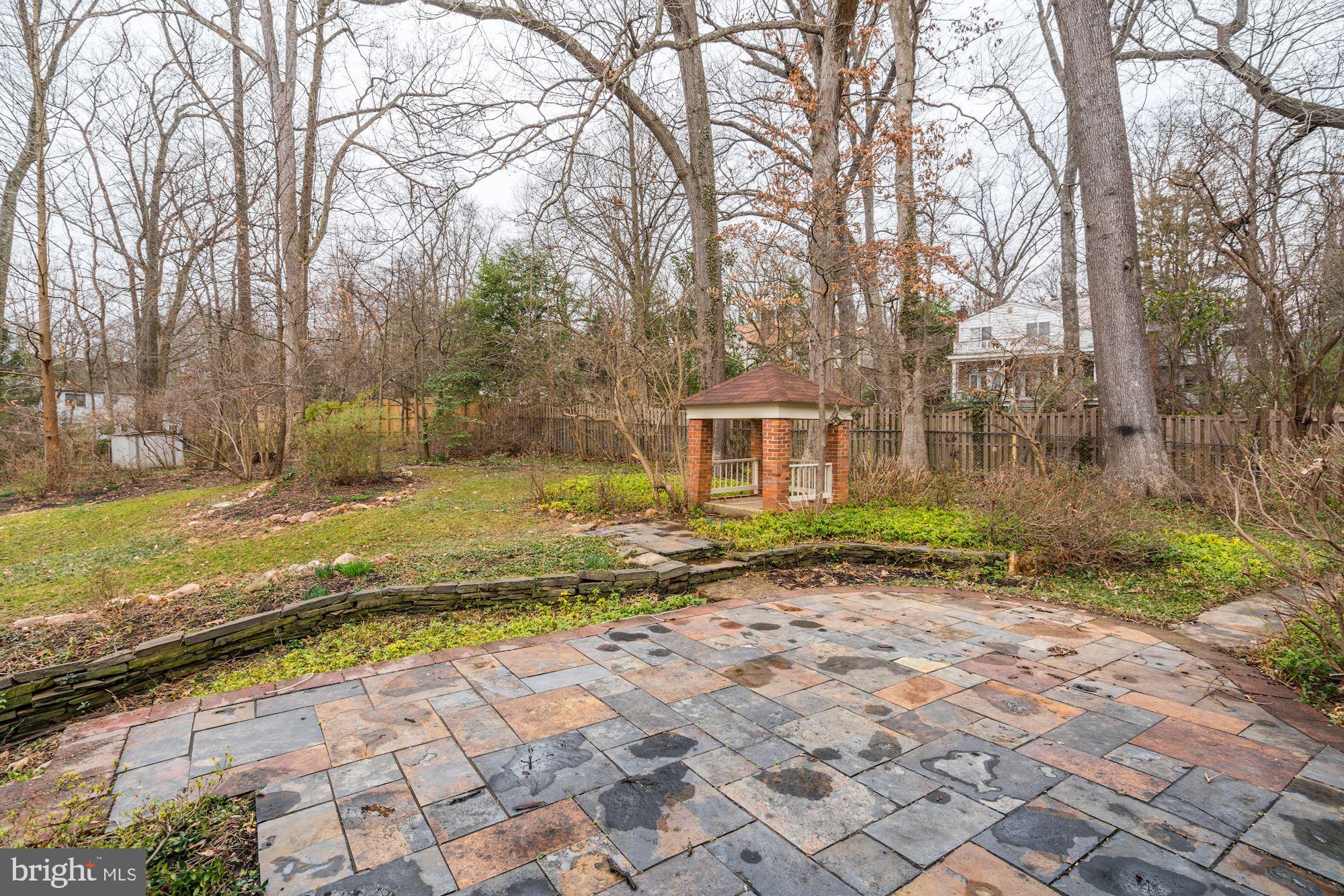 6520 Greentree Road Bethesda, MD 20817 - Photo 23 of 25 Large Backyard w/stone patio