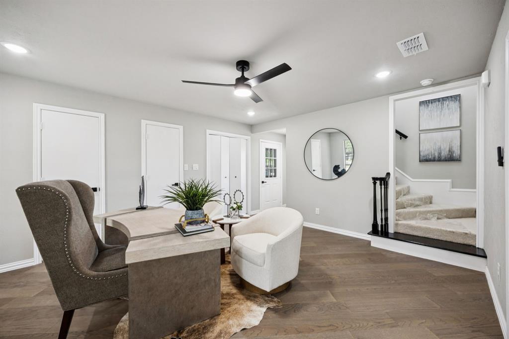 10 Chisholm Trail Lucas, TX 75002 - Photo 12 of 40 a living room with furniture a large window and a chandelier