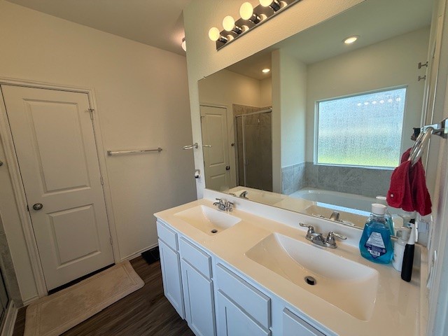 1745 Woolsey Way Leander, TX 78641 - Photo 12 of 20 a bathroom with a sink and a mirror