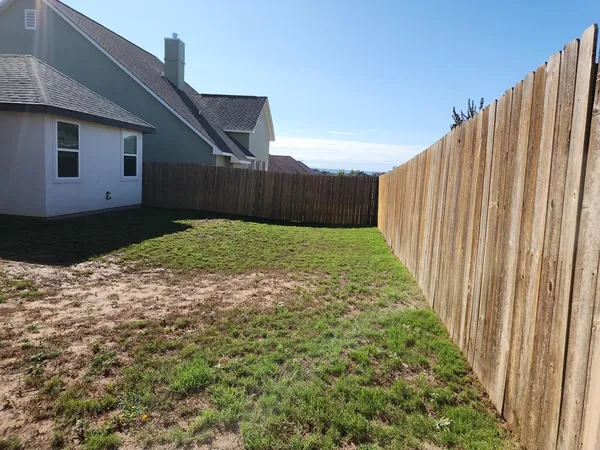 a backyard of a house