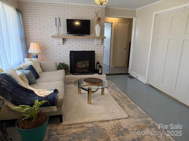 420 Virginia Street Southwest Lenoir, NC 28645 - Photo 36 of 36 a living room with furniture and a fireplace