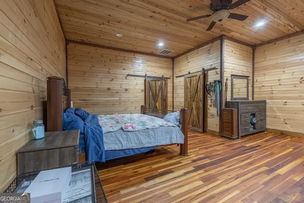 a room with table and chairs