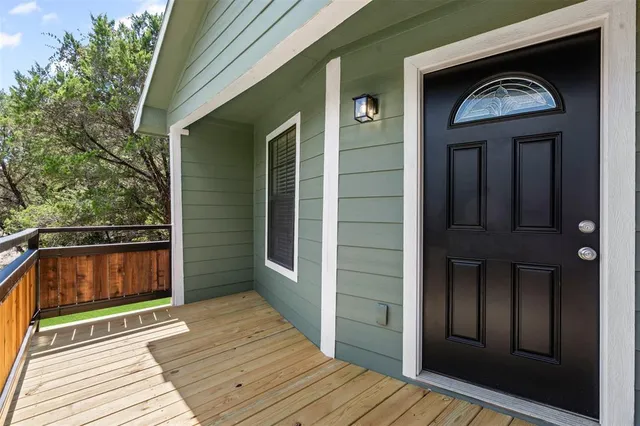 a view of front door of house