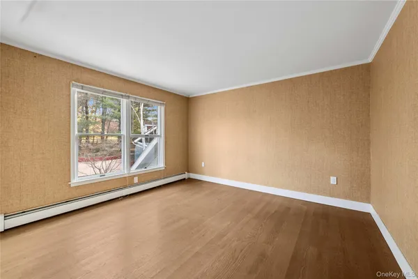 an empty room with window