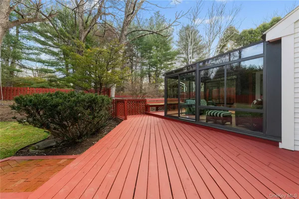 a view of backyard with green space