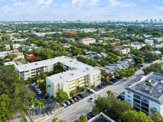 an aerial view of multiple house